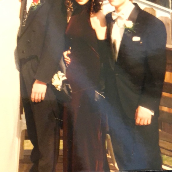 Vintage Purple velvet halter Prom dress - Picture 1 of 6